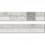 RAKO - LAURA Šedá listela 5x25cm (set 2 ks)