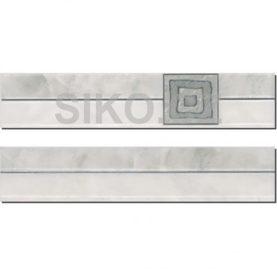 RAKO - LAURA Šedá listela 5x25cm (set 2 ks)