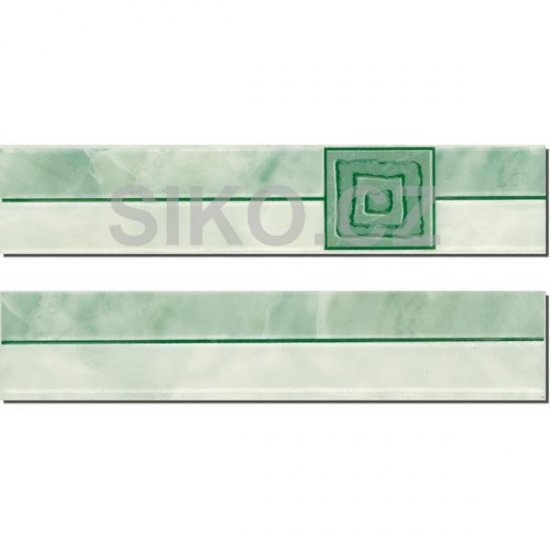 RAKO - LAURA Zelená listela 5x25cm (set 2 ks)